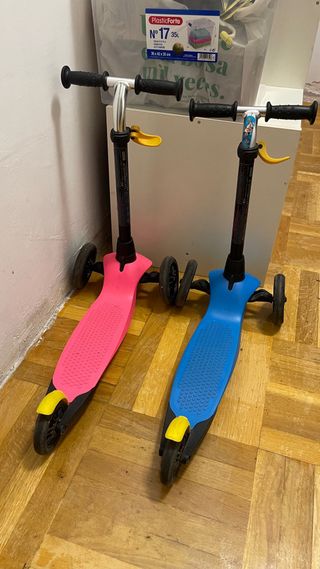 Patinete infantil 3 ruedas, rosa o azul