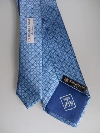 Cravatta Corneliani azzurro microfantasia