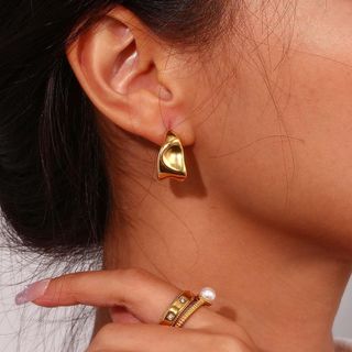 Pendientes dorados de aro