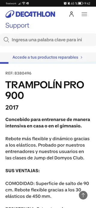 Trampolín Domyos Pro 900