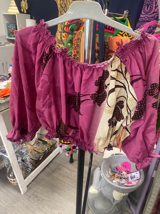 Blusa hippie sin usar talla única