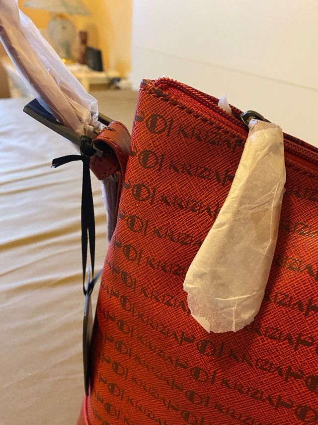 Borsa a tracolla Krizia rossa monogram