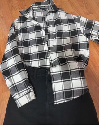 Lote Falda Negra y Camisa Cuadros
