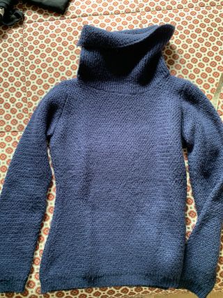 Maglione pesante donna blu