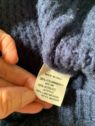 Maglione pesante donna blu