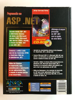 Programación con ASP .NET. Libro. Tapa blanda