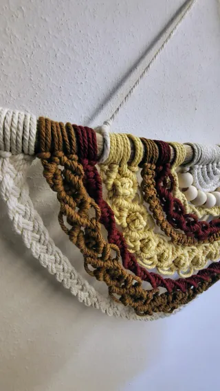 Arazzo Macramè Mandala Beige e Marrone