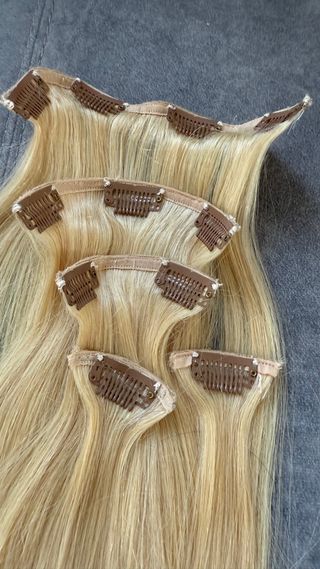 Extensiones de clip pelo natural rubio nuevas