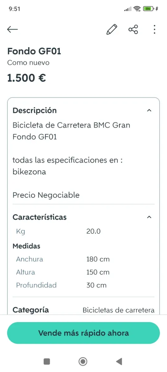 Bicicleta BMC Gran Fondo GRT carretera