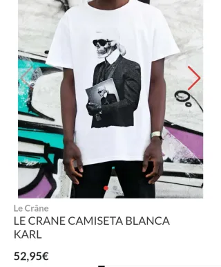 Camiseta Le Crane Blanca Estampada talla L