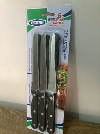 Set 6 Coltelli Tavola Gnali