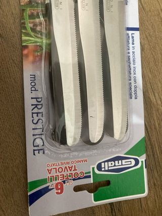 Set 6 Coltelli Tavola Gnali