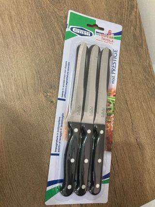 Set 6 Coltelli Tavola Gnali