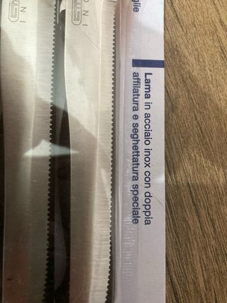 Set 6 Coltelli Tavola Gnali