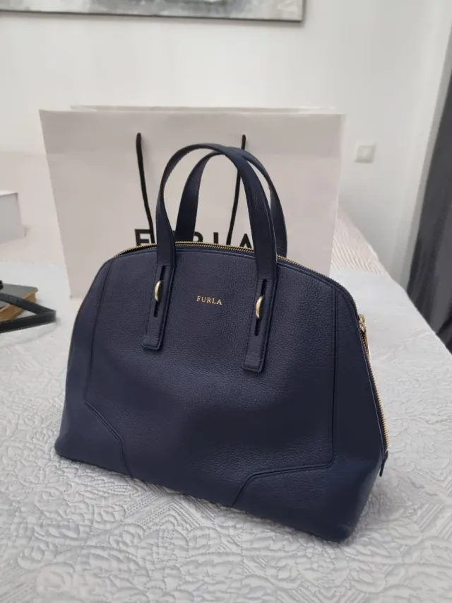 Bolso Furla de piel azul