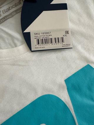 T-shirt Babolat Padel cotone nuova con etichette