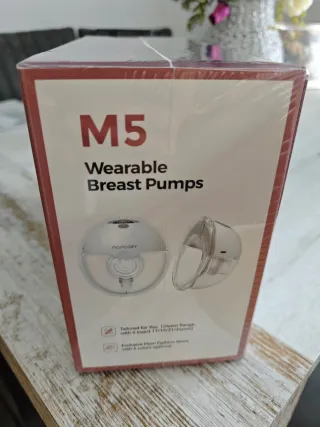 Sacaleches Portátil Momcozy M5 Doble Gris (NUEVO)