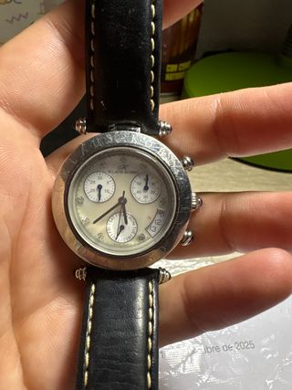 Reloj Klaus Kobec Diamantes Negro/Plata