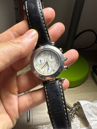 Reloj Klaus Kobec Diamantes Negro/Plata