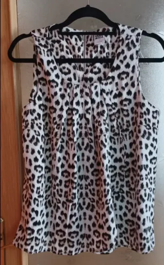 Blusa sin mangas estampado leopardo Vero Moda