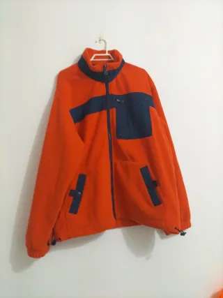 Chaqueta Polar Naranja y Azul