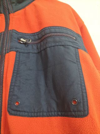 Chaqueta Polar Naranja y Azul