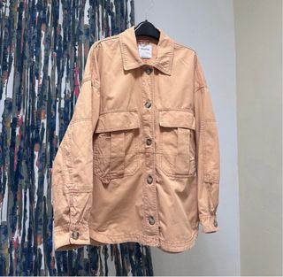 Sobrecamisa Bershka Oversize Naranja Talla M