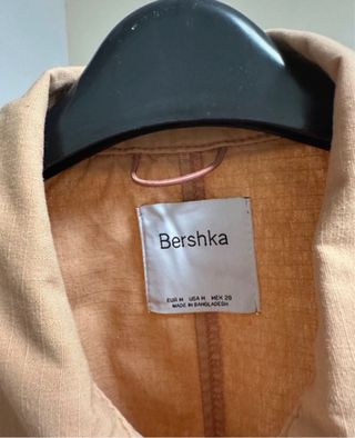 Sobrecamisa Bershka Oversize Naranja Talla M