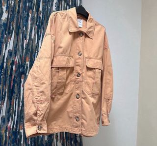 Sobrecamisa Bershka Oversize Naranja Talla M