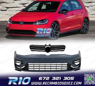 PARAGOLPES DELANTERO VOLKSWAGEN VW GOLF 7.5 17-19 LOOK R20 S