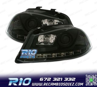 FAROS PARA SEAT IBIZA Y CORDOBA 6L 02-08 LUZ DIURNA LED FOND