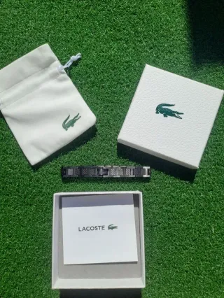 Pulsera Lacoste Acero Inox Negra NUEVA