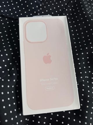 Custodia in silicone originale per iPhone 14 Pro rosa