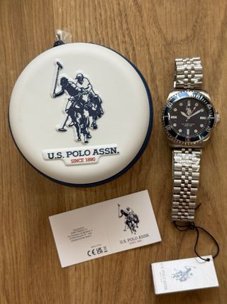 Reloj U.S. Polo Assn. Azul y Plateado