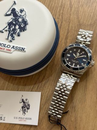 Reloj U.S. Polo Assn. Azul y Plateado