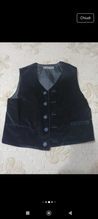 Completo elegante bimbo velluto 3 pezzi