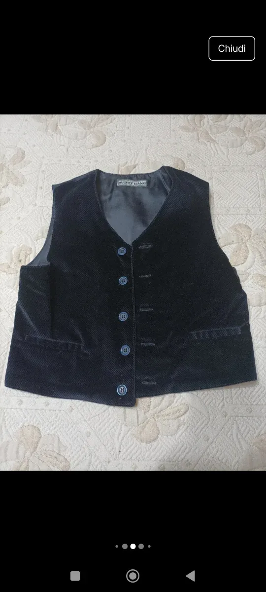 Completo elegante bimbo velluto 3 pezzi