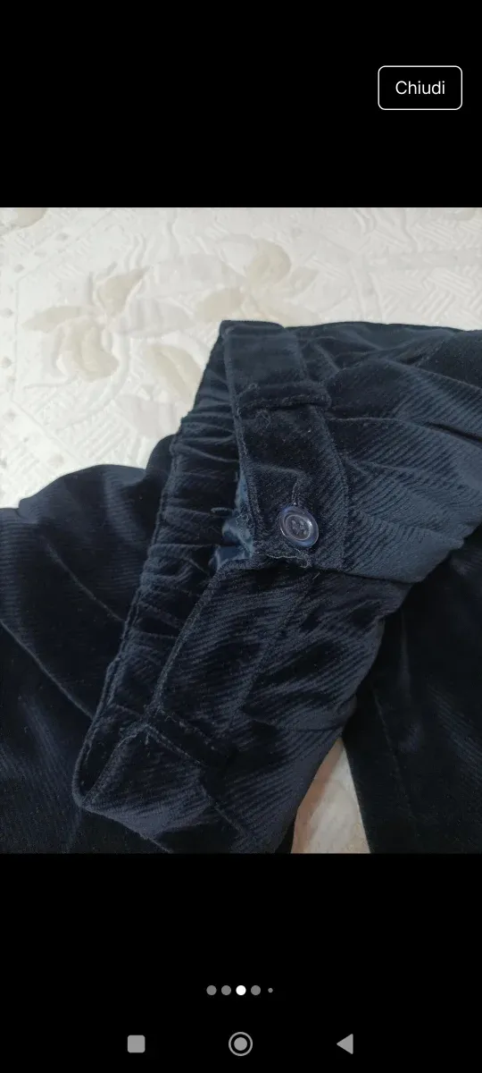 Completo elegante bimbo velluto 3 pezzi