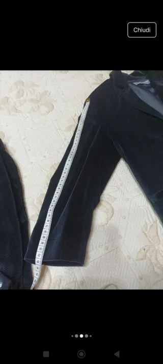 Completo elegante bimbo velluto 3 pezzi