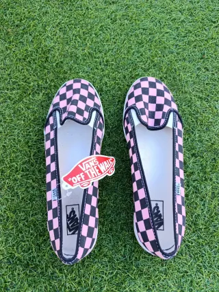 Zapatillas Vans Checkerboard Rosa y negro 
