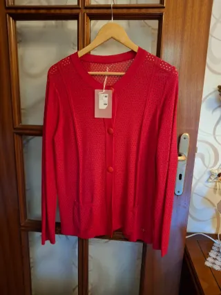 Cardigan donna rosso