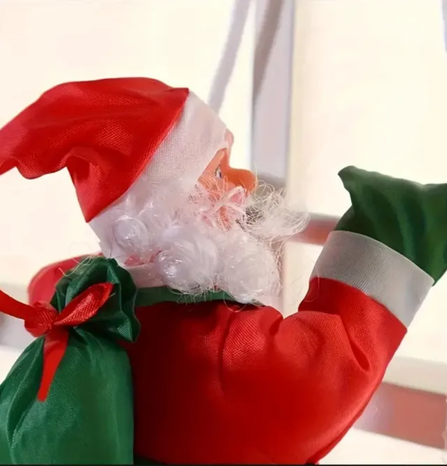 Babbo Natale arrampicatore con luci LED - 30 cm