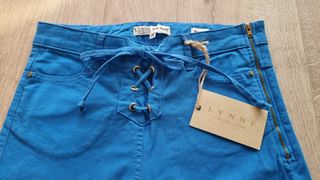 Pantaloni Lynne Denim a zampa tg 26 blu