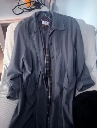 Chaqueta larga mujer gris