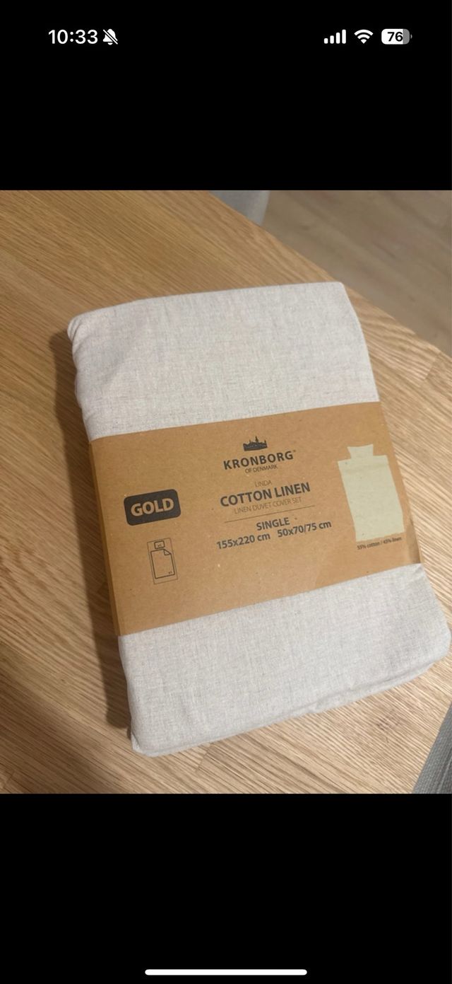 Funda Nórdica KRONBORG Algodón Lino Beige