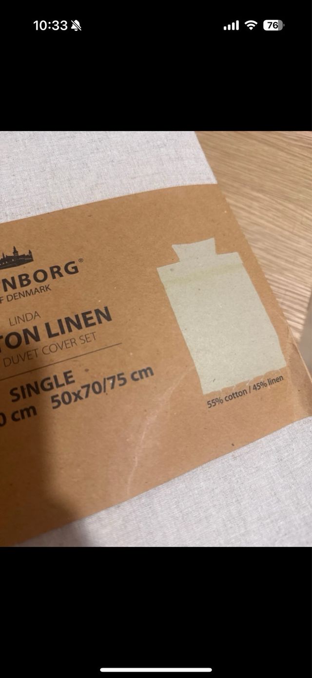 Funda Nórdica KRONBORG Algodón Lino Beige