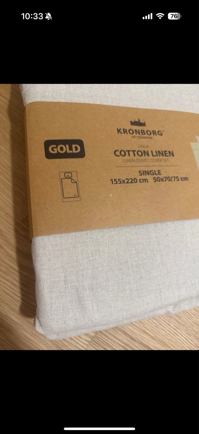 Funda Nórdica KRONBORG Algodón Lino Beige