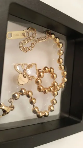 Pulseras y collares de acero inoxidable, reloj 