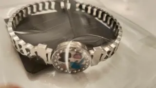 Pulseras y collares de acero inoxidable, reloj 