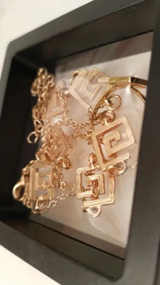 Pulseras y collares de acero inoxidable, reloj 